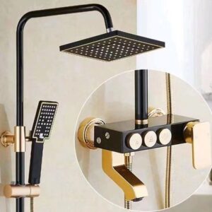 Black & Gold Shower Mixer