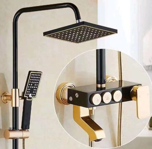 Black & Gold Shower Mixer